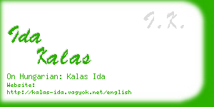 ida kalas business card